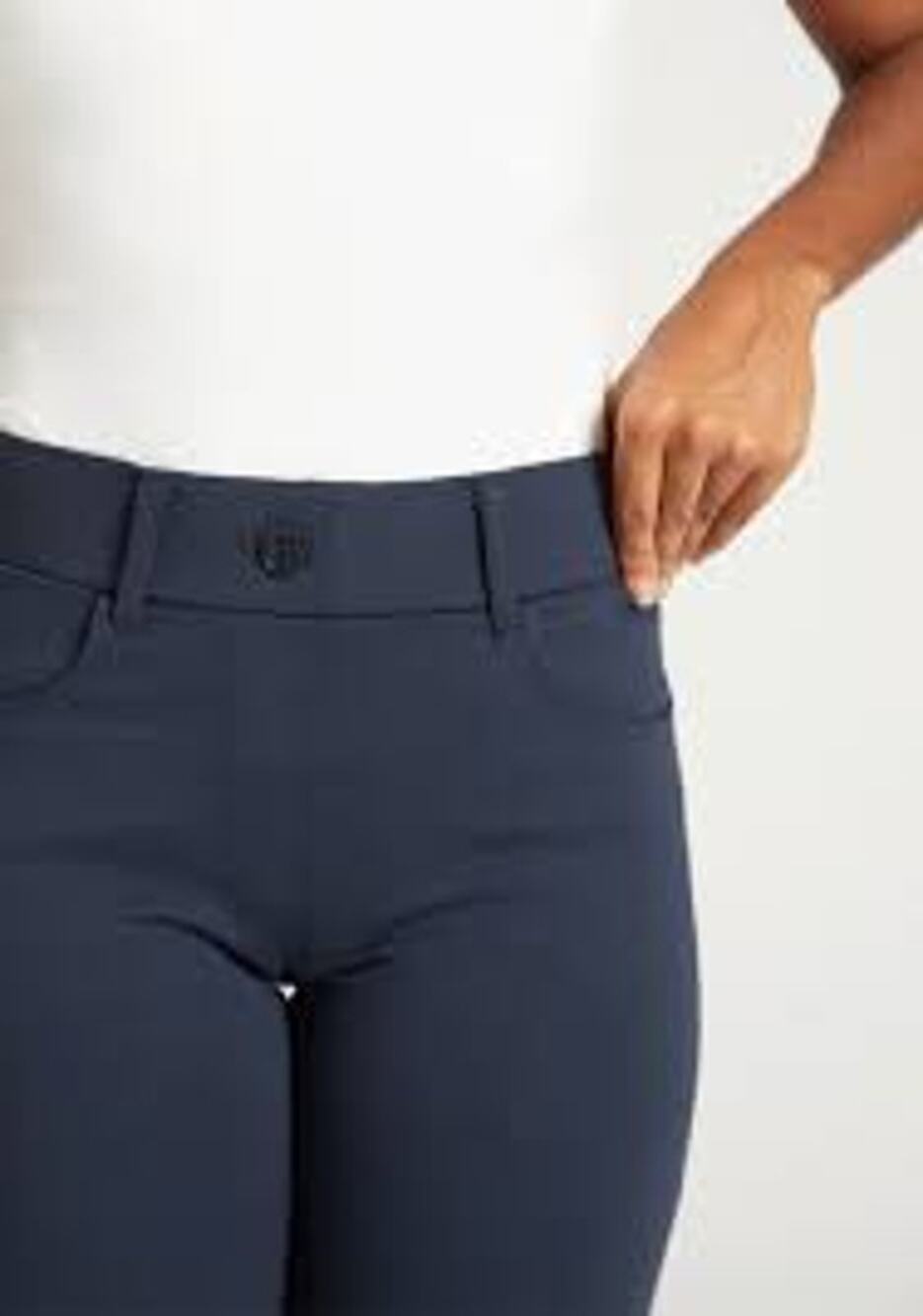 L Petite Short Betabrand Dress Pant Yoga 28.5 Inseam Straight Leg Navy Comfort